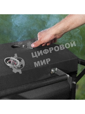 Мангал Palisad Camping на колесах с крышкой-барбекю, 662х390х920, сталь 2 мм, термометр, кочерга