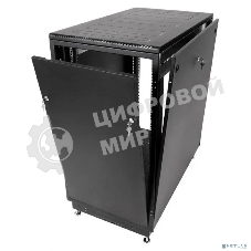 Шкаф телекоммуникационный ЦМО напольный 24U (600 x 800) дверь стекло, черный, ШТК-М-24.6.8-1ААА-9005