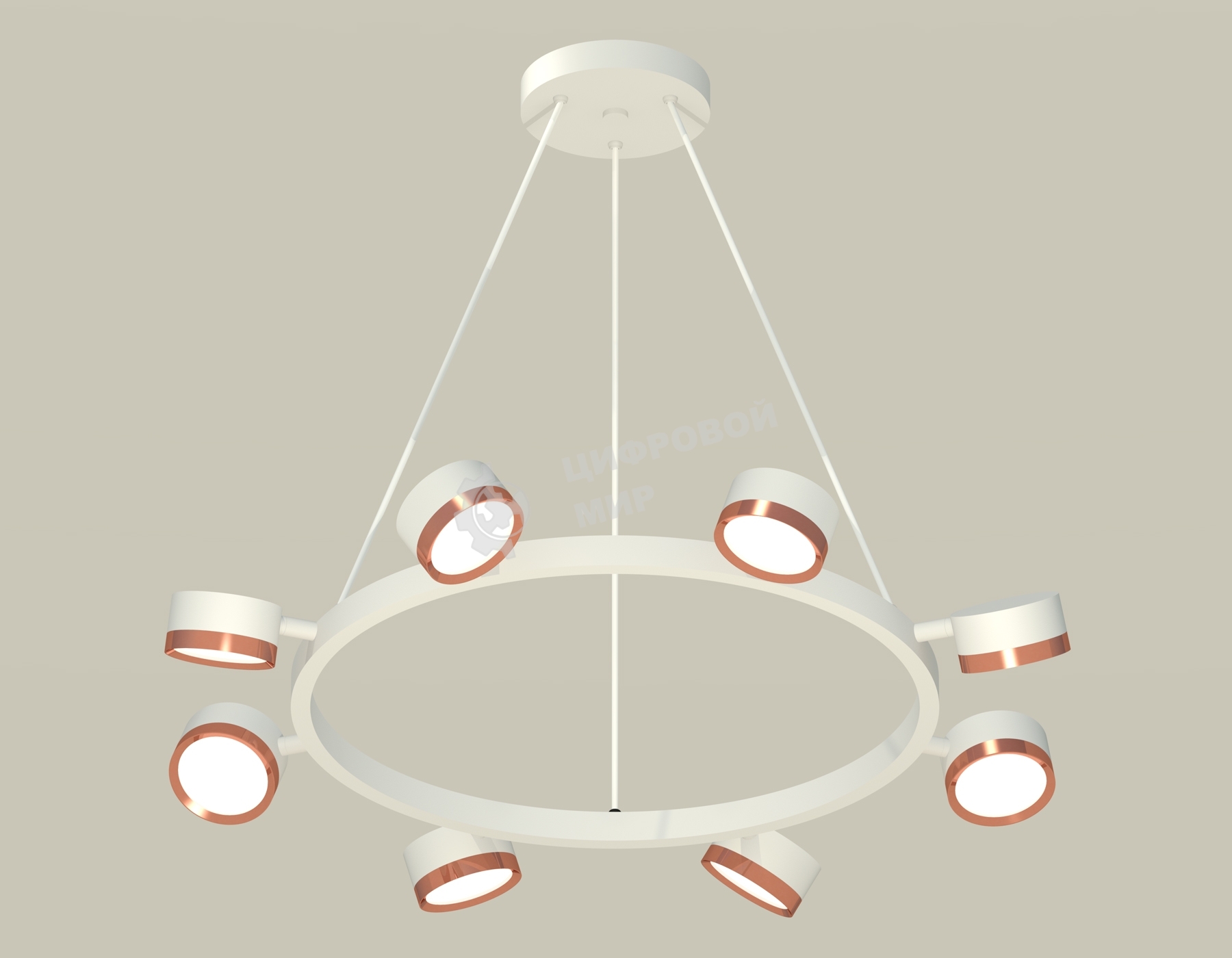 Светильник Ambrella light XB9195153/8 SWH/PPG белый песок/золото розовое полированное GX53 (C9195, N8126)