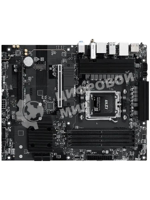 Материнская плата MSI PRO B850-S EVO WIFI, AM5, AMD B850, 4xDDR5 (до 256 ГБ), 4xSATA, 3xM.2 (1xPCIe 5.0, 2xPCIe 4.0), 1xPCIe 5.0 x16, 1xPCIe 4.0 x16, 1xHDMI, 1xDP, 1x5Gb LAN, Wi-Fi 7, Bluetooth 5.4, 1xUSB-C 10Gbps, 2xUSB-A 10Gbps, 2xUSB-A 5Gbps, 4xUSB-A 2.0, 3x3.5 мм, 7.1, чёрный, ATX