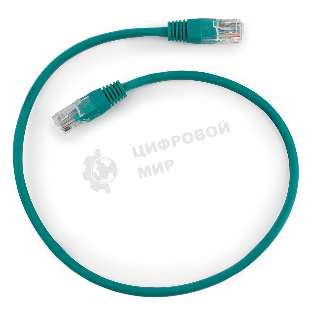 Патч-корд UTP Cablexpert cat.5e, 0.5м, литой, многожильный, зеленый
