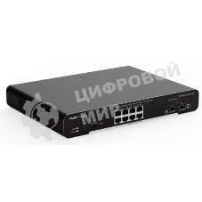 Коммутатор Reyee 8-Port Gigabit L2 Managed POE Switch, 8 Gigabit RJ45 POE/POE+ Ports,2 SFP Slots,125W PoE Power budget, Desktop Steel Case