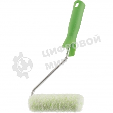 Мини-валик в сборе Сибртех Работы с древесиной,110 мм,ворс 12мм,D 16 мм,D ручки 6мм,микроволокно