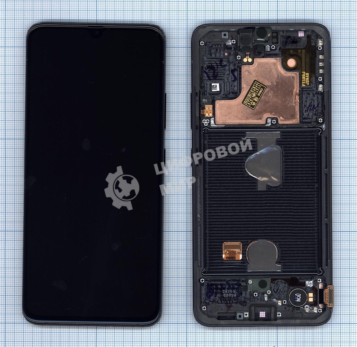 Дисплей для Samsung Galaxy A90 SM-A908F 5G черный с рамкой