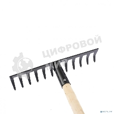 Грабли 12-зубые Сибртех с черенком прямые 300 мм