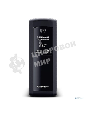 Источник бесперебойного питания UPS CyberPower VP1200ELCD Line-Interactive 1200VA/720W USB/RS-232/RJ11/45 (4 + 1 EURO)