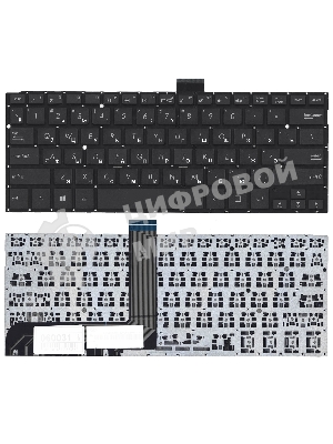 Клавиатура для ноутбука Asus TP300, TP300L черная без рамки
