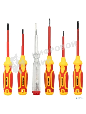 Набор диэлектрического инструмента Rexant RI-02, 11 предметов, до 1000 В, тканевый пенал