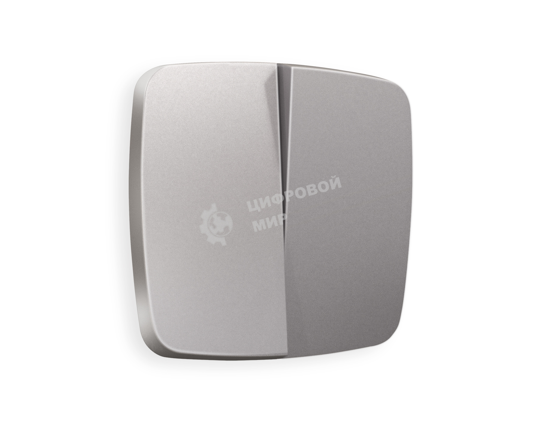 Лицевая панель OMEGA (Сталь матовый) для 2-кл выключателей QUANT OP5030