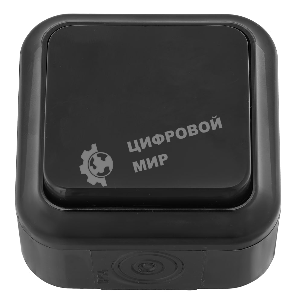 Выключатель 1-кл. Bylectrica ОУ IP54 серия ПРАЛЕСКА АКВА, (А16-222 черный)