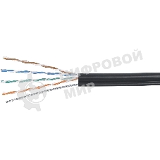 Кабель информационный Cabeus UTP-4P-Cat.5e-SOLID-OUT-PE-UV-100 кат.5E U/UTP 4 пары PE внешний 100м черный