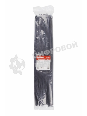 Хомут-стяжка кабельная нейлоновая Rexant 500 x 4,8 мм, черная, упаковка 100 шт.