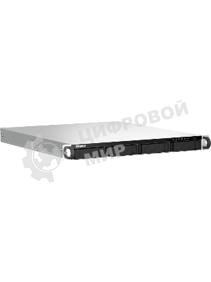 Сетевое хранилище SMB QNAP TS-464U-8G NAS 4 HDD trays, rackmount 1U, 1 PSU. 4-core Intel Celeron N5105/N5095 2.0-2.9 GHz, 8 Gb RAM MAX, 2x2.5GbE, 2xUSB 3.2 Gen 2 (10Gbps), 2xUSB 2.0, 1xHDMI, PCIe Gen 3 x2, W/o rail kit RAIL-B02