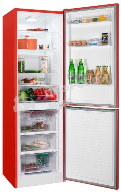 Холодильник Nordfrost NRB 162NF R красный двухкамерный 205/105 л морозилка снизу
