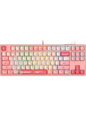 Клавиатура проводная A4Tech Bloody S87 Energy (S87 USB ENERGY PINK) USB розовый