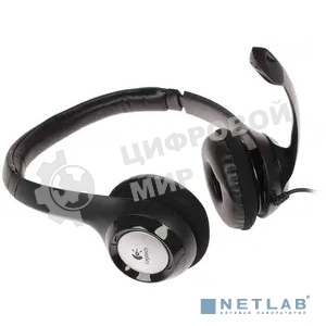 Гарнитура проводная Logitech Headset H390 USB черный