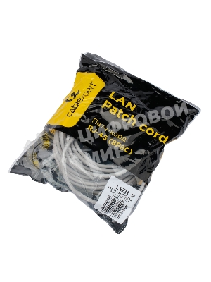 Патч-корд LSZH UTP Cablexpert PP31-10M cat.5e, 10м, литой, многожильный, серый