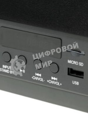 Акустическая система 2.0 SVEN MC-10, чёрный, мощность 2x25Вт (RMS), FM-тюнер, USB/microSD, дисплей, пульт ДУ, Bluetooth SVEN MC-10, чёрный, акустическая система 2.0, мощность 2x25Вт (RMS), FM-тюнер, USB/microSD, дисплей, пульт ДУ, Bluetooth