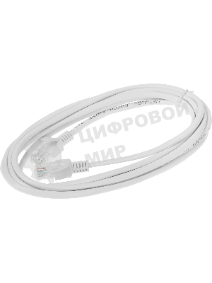 Патч-корд Premier 5-970 UTP 4 пары cat.5E solid CCA molded 3м белый RJ-45 (m)-RJ-45 (m) (5-970W 3.0)