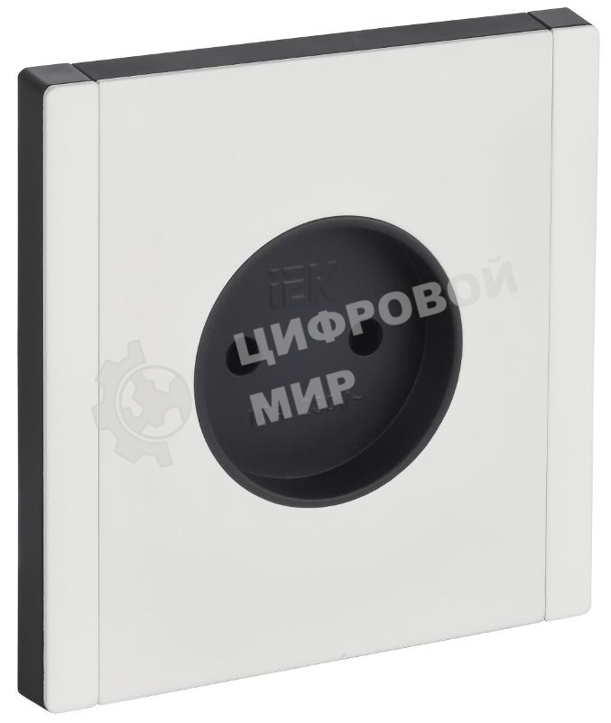 Розетка 1-местная без заземления без защитных шторок винтовое крепление 10А FP218M металл белый FORTE&PIANO
