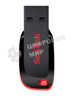 Флешка USB Sandisk CZ50 Cruzer Blade (SDCZ50-064G-B35), 64Gb, USB 2.0, R/W 15/4, черный/красный