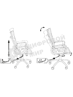 Кресло Бюрократ CH-883/IVORY слоновая кость, экокожа