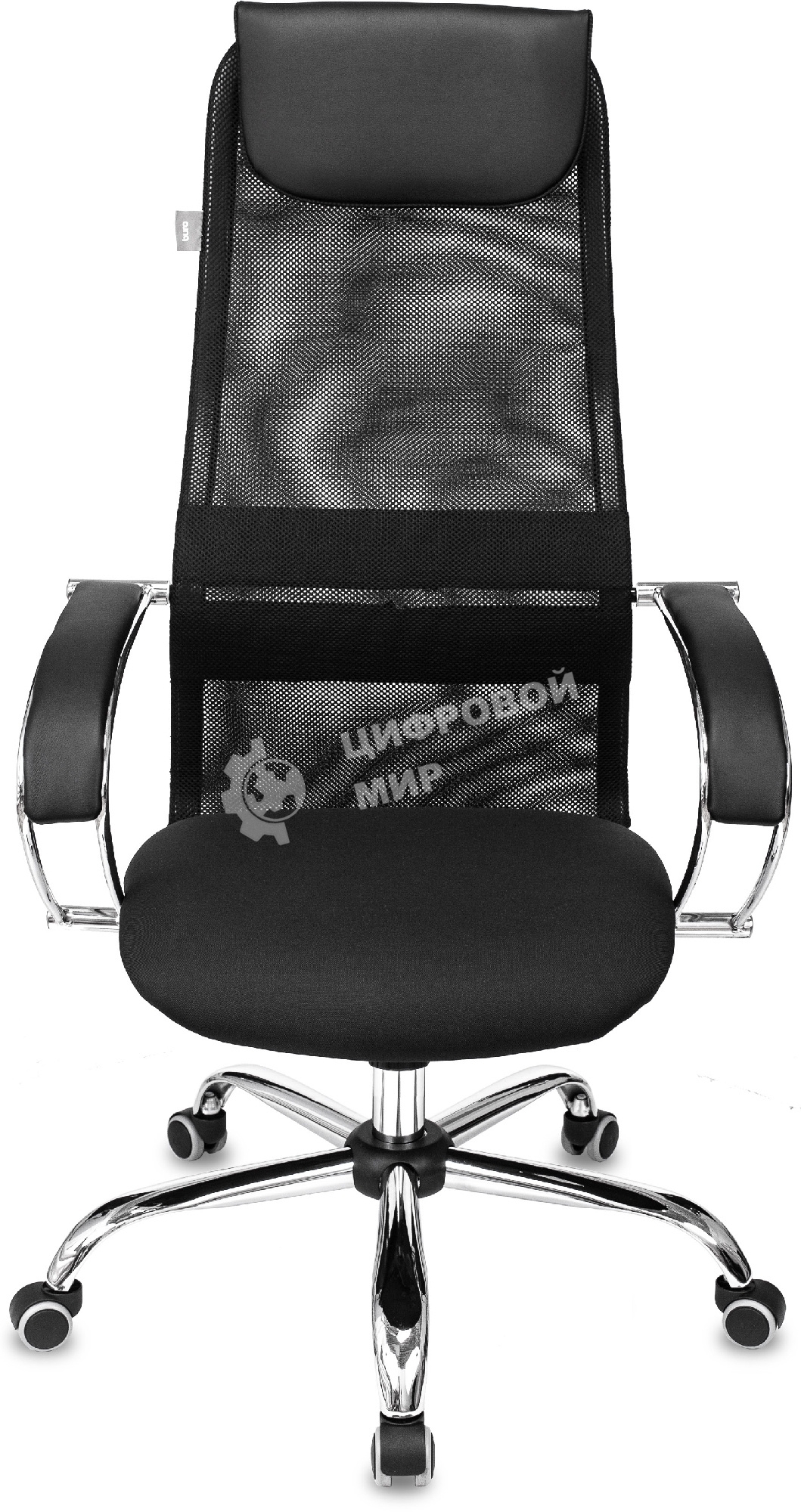 Кресло руководителя Бюрократ CH-607SL TW-01 Neo Black черный, сетка/ткань с подголов. на колес. металл хром