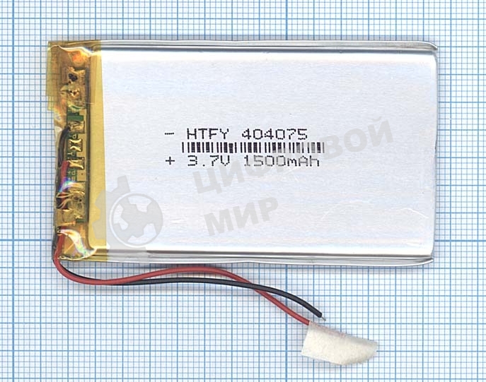 Аккумулятор Li-Pol (батарея) 4x40x75мм 2pin 3.7V/1500mAh