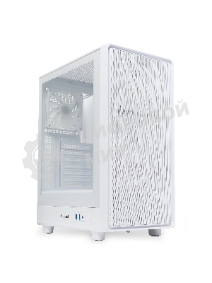Компьютерный корпус HSPD M510, Mesh Mid Tower, белый, TG, 0.5 SPCC, 4x120мм ARGb ATX, mATX, mITX 180/280/160мм 1x2.5