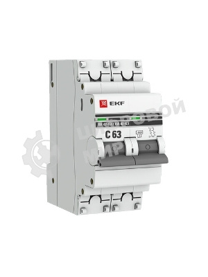 Выключатель автоматический EKF mcb4763-2-63C-pro 2P 63А (C) 4,5kA ВА 47-63 EKF PROxima