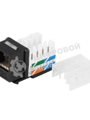 Модуль информационный Lanmaster UTP (TWT-OK45UTP/6-BK) Keystone RJ45 кат.6 черный