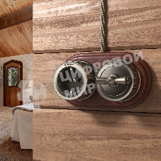 Розетка с заземлением (бронзовый) Ретро