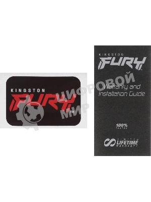 Оперативная память Kingston Fury Beast, DDR5, 32Gb (2x16 Gb), 6800 MHz, CL34, радиатор, белый