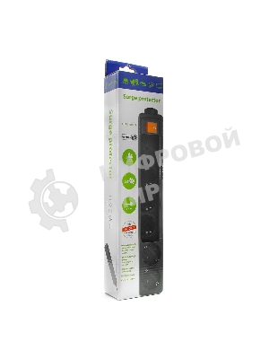 Сетевой фильтр Energenie Сетевой фильтр SPG5-C-5 1.5m 16А черный 