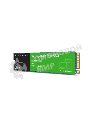 Накопитель SSD WD Green SN350 WDS200T3G0C, 2000Gb, PCIe 3.0 x4, M.2 2280, NVMe, R/W 3200/3000