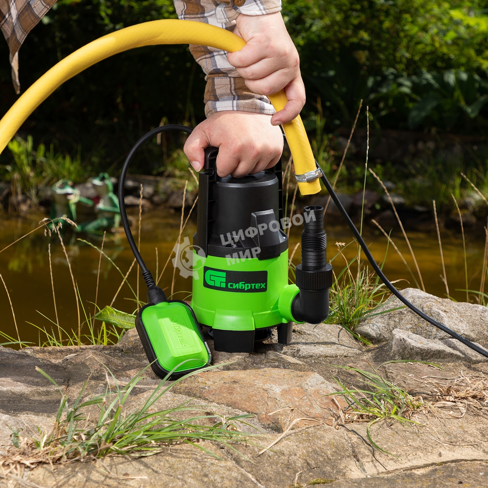 Дренажный насос Сибртех для грязной воды СДН450-35, 450 Вт, напор 5,5 м, 8000 л/ч