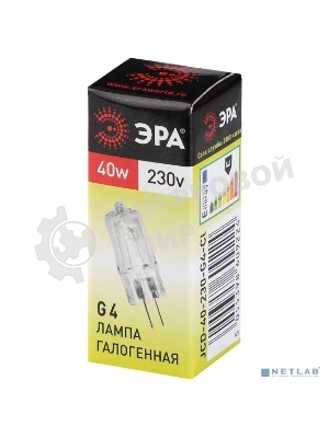 Лампа галогенная ЭРА G4-JCD-40W-230V-Cl(100/1000)