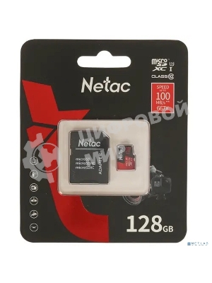 Флеш карта MicroSD card Netac P500 Extreme Pro 128Gb, retail version w/SD adapter