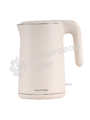 Чайник электрический Galaxy Line GL 0327, пудровый, пластик, 1800 Вт, 1,5 л