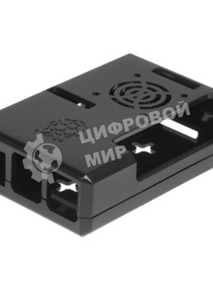 Корпус RA187 Корпус ACD черный ABS Plastic Case w/GPIO port hole and Fan holes for Raspberry Pi 3