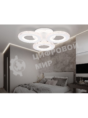 Потолочный светодиодный светильник FA8866/3 WH белый 3000K-6400K 38W 390*360*80 (ПДУ ИК)