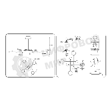 Люстра светодиодная на штанге Ambrella light FL51627/9+4 WH/FGD белый/золото 132W 3000-6000K D850*370 (без ПДУ)