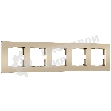 Рамка на 5 постов Slab (шампань софт) W0052911