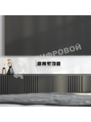 Рамка на 4 поста WERKEL AluMax (алюминий) W0043506