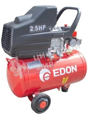 Компрессор поршневой Edon OAC-25/1600 масляный 198л/мин 25л 1600Вт красный