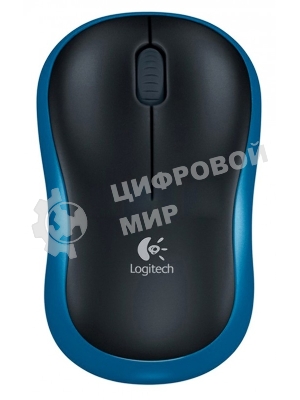 Мышь беспроводная Logitech M185 синий, 1000 dpi, радиоканал, USB, кнопки - 3