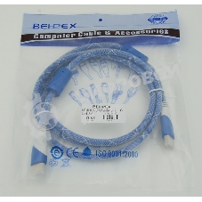 Кабель HDMI Ver.1.4 синий/белый jack HDMI19 (m)/HDMI19 (m) 1.8м феррит.кольца позолоченные контакты