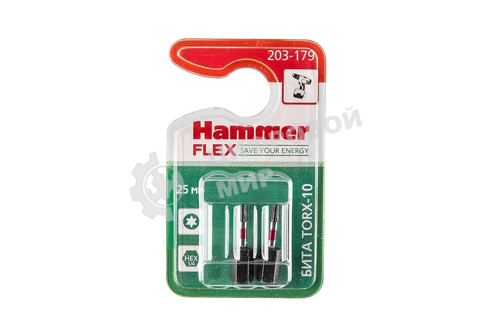 Бита Haммer Flex 203-179TORX-1025мм, 2шт.
