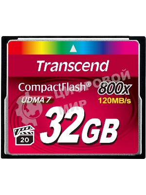 Флеш карта CF 32Gb Transcend, 800X