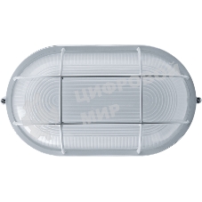 Светильник Navigator ЛОН NBL-O2-100-E27/WH 1х100Вт E27 IP54 (аналог НПБ 1202 бел. овал с решеткой 100Вт)